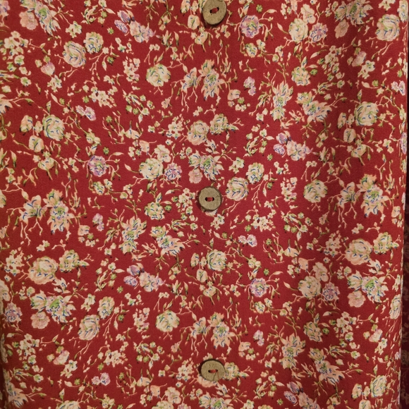 SHEIN Red Floral V-Neck Dress - Picture 2 of 6